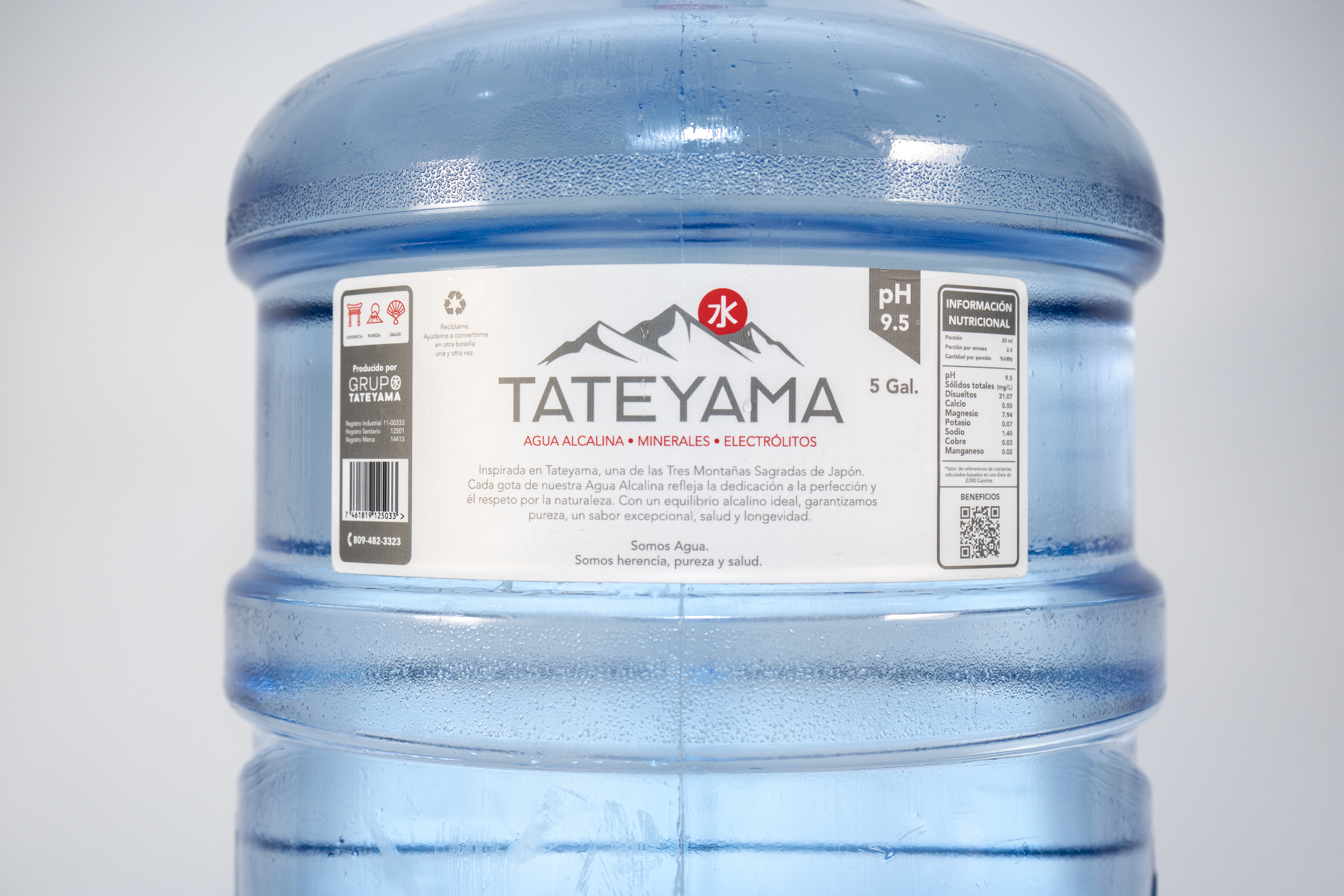 Botellon Plastico 5 Galones de Agua Alcalina Tateyama