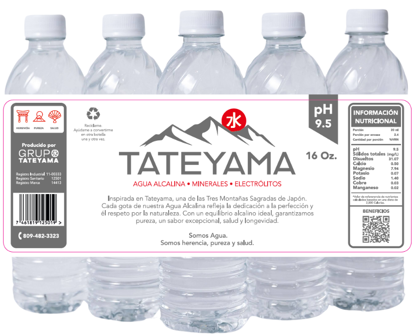 Fardo de 20 Botellas de 16 Onz Agua Alcalina