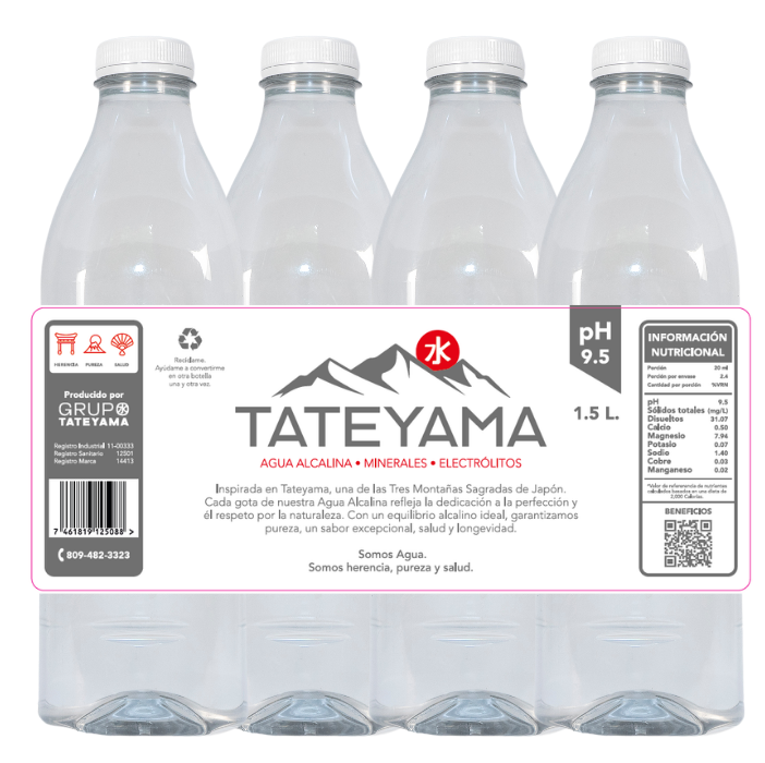 Fardo de 8 Botellas de 1.5 Litros Agua Alcalina